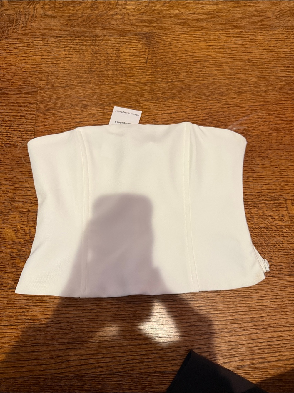 Boa. Strapless tailored bodice top